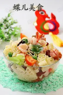 Arctic shrimp greasy pasta