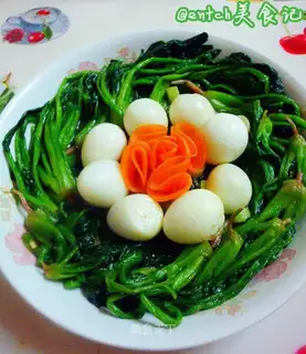 Spinach quail eggs