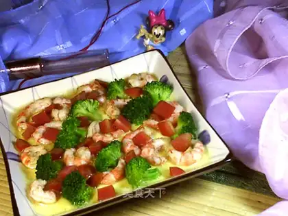 Arctic shrimp steamed eggs