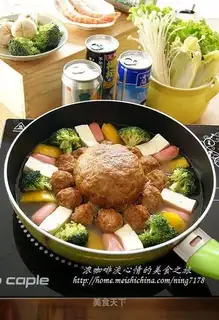 Bone soup, lion-head hotpot