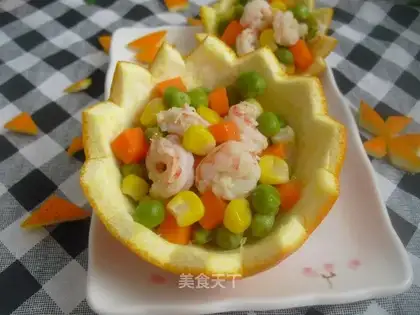 Pea corn shrimp
