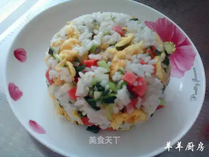 Garlic ham and egg fried rice
