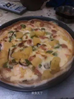Hawaiian shrimp pizza