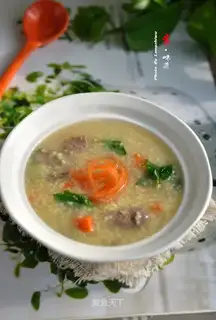 Ham liver, rice porridge
