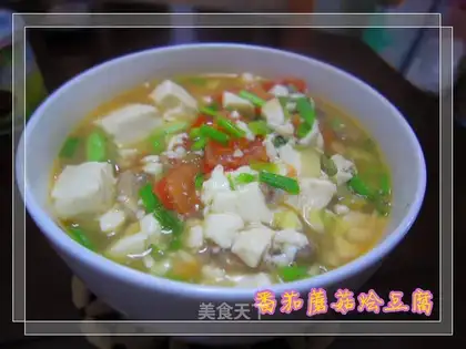 Tomato mushrooms and tofu