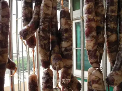 Homemade wide sausage
