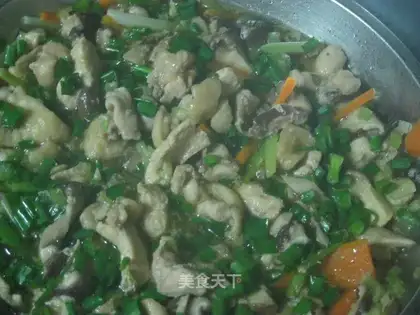 Steamed chicken with mushroom
