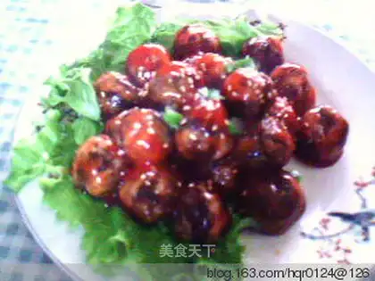 Sweet and sour mushroom balls