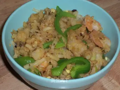 Steamed rice with potatoes