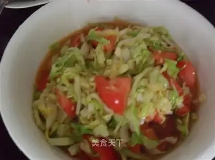 stir-fried kohlrabi with tomatoes
