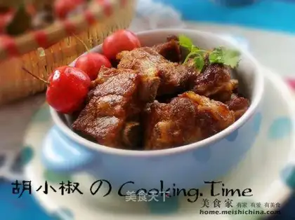 Pan-fried sweet and sour pork ribs
