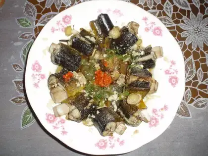 Steamed rice eel stinky tofu