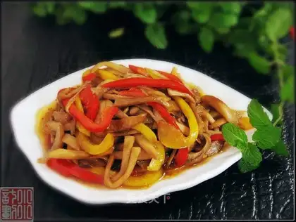 Mushroom with colorful pepper