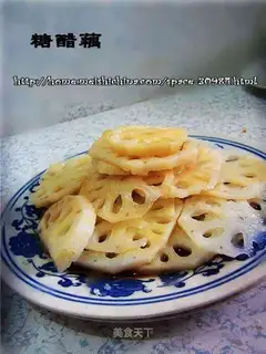 Cold lotus root slices