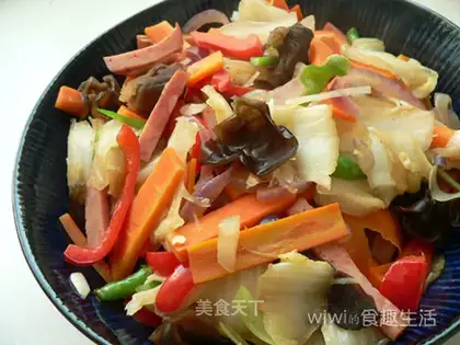 Healthy and delicious colorful cabbage