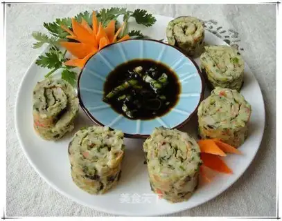Leek and mushroom cake