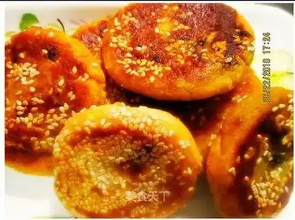 Red bean paste sweet potato cake