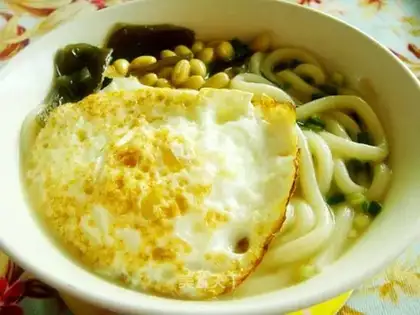 Bone soup udon noodles