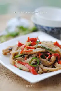 Beef tripe in oyster sauce with double pepper
