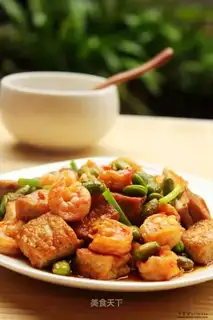 Home-cooked shrimp tofu
