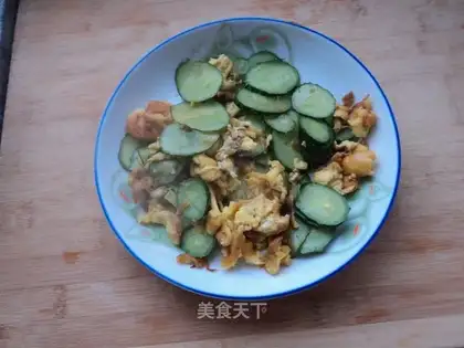 cucumber fried eggs