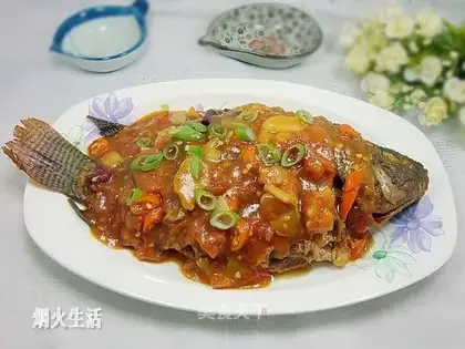 Tomato fried fish