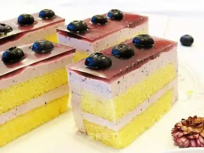 Blueberry mousse cake