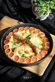 Pizza on the sauerkraut
