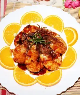 Shrimp with sauce