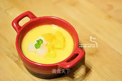 Orange omelet pudding