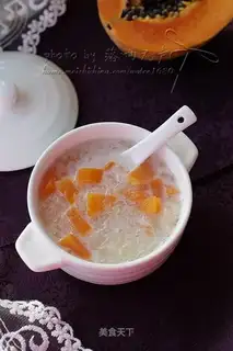 Coconut papaya culinating snow clams