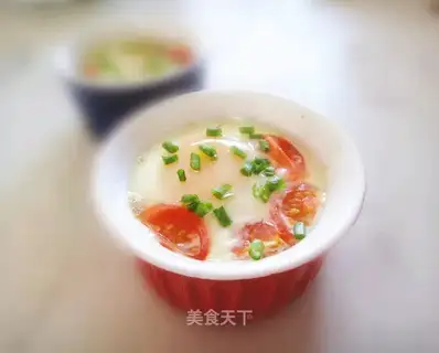 Bacon tomato roasted eggs