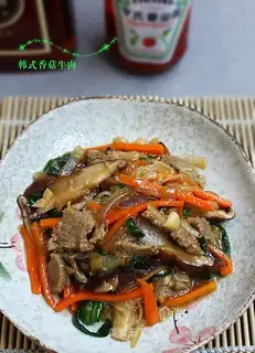 Korean mushroom beef