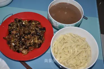 Hands on egg noodles