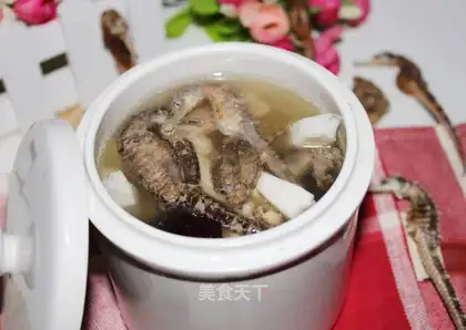 Seahorse coconut soup