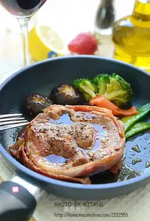 Fried bacon pork chops