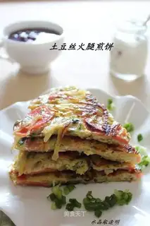 Potato and ham pancakes