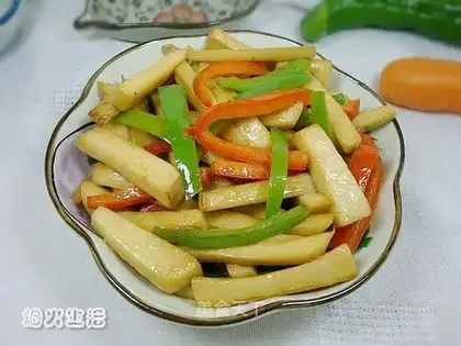 Twin pepper fried abalone mushrooms