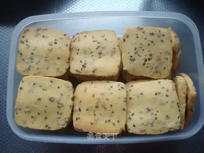 Black sesame cookies