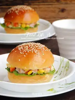 Shrimp salad burger
