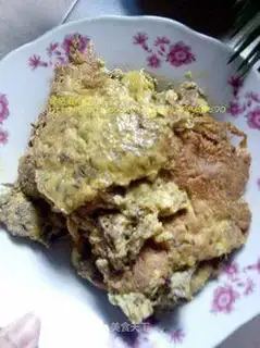 Fried eggs with sprouts