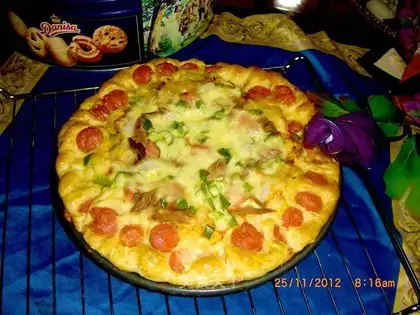A tuna pizza