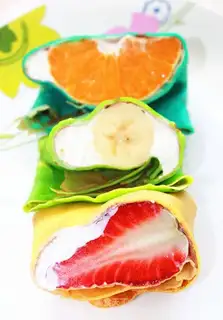 Colored fruit beads