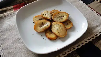 Fried almond mushrooms
