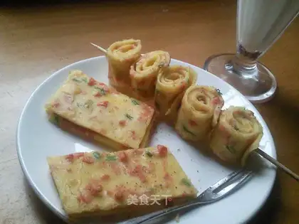 Ham onion pancakes