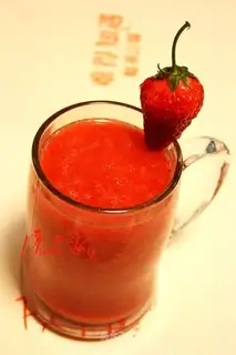 Fresh strawberry juice