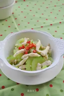 Celery with chicken silk