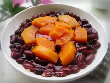 Red bean steam papaya