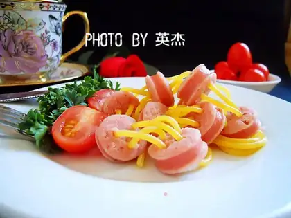 Spaghetti in ham