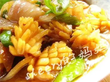 Fried squid rolls with soy sauce